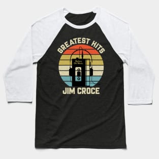 Greatest Hits Jim Retro Walkman Croce Vintage Art Baseball T-Shirt